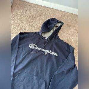 Champion Men's Dark Blue Hoodie